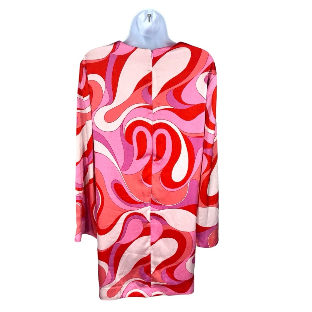 Hyacinth House Mitzi Mini Dress Pink Geo XL NWT Bell Sleeve - Picture 8 of 12